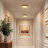 Carran 15W LED Flush Mount Ceiling Light with Ribbed Cement Finish and Beige Frame-421212561-421212566