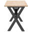 vidaXL Coffee Table X-Frame Solid Wood Pine and Steel