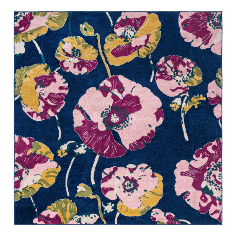 Bloom Floral Indoor Rug, Square 7'10"