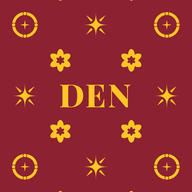 Oreiller en polyester filé Denver , Rectangle H 18 po x l 25 po, Doré / rouge