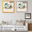 Art géométrique multicolore aquarelle II - peinture sur toile-1976301801-1976301800