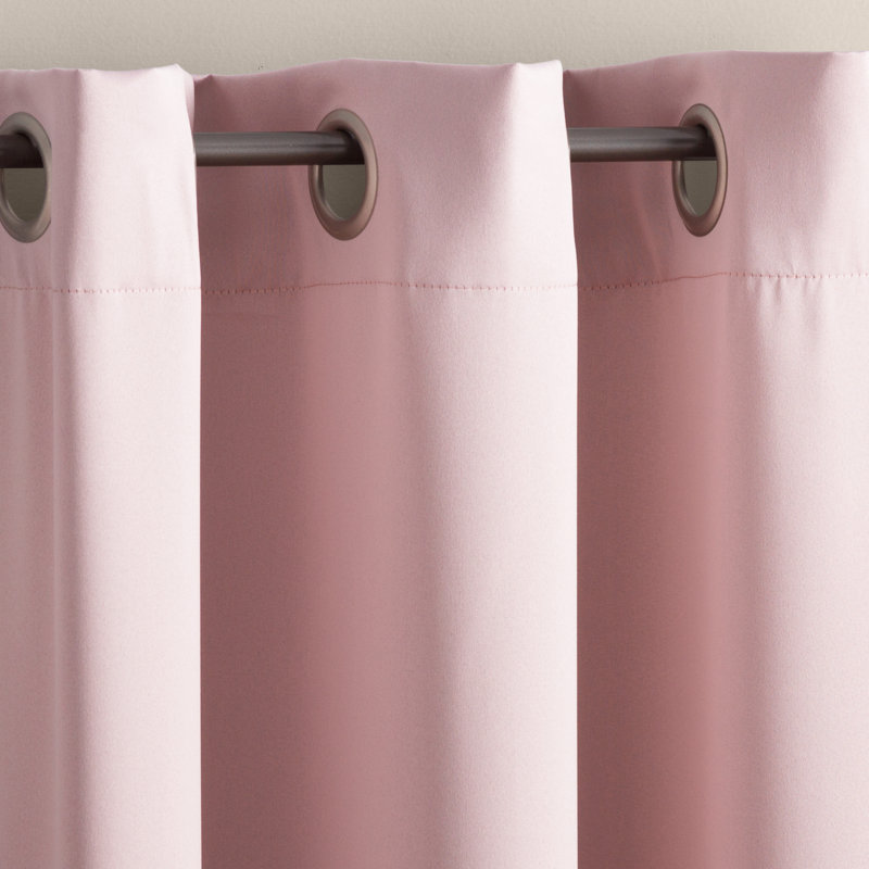 Panneau de rideau à oeillets à économie d'énergie thermique - Basics by Wayfair ™, Rosé, l 54 po x L 54 po