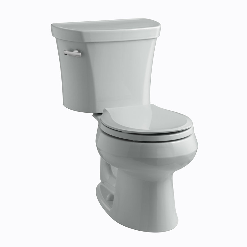 Toilette deux pièces ronde économe en eau 1,28 gallon par chasse Wellworth® (siège non inclus), Gris glacé