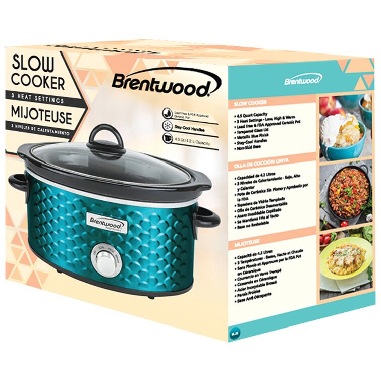 Brentwood Appliances 4.5 Qt. Scallop Pattern Slow Cooker & Reviews