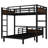 Metal Twin XL Over Twin XL Bunk Bed with Loft Conversion - Separable Into Loft and Single Bed, Raised Rail Guard-404145902-404145891