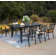 Alyah 6 - Person Metal Patio Dining Set with Extendable Rectangular Table