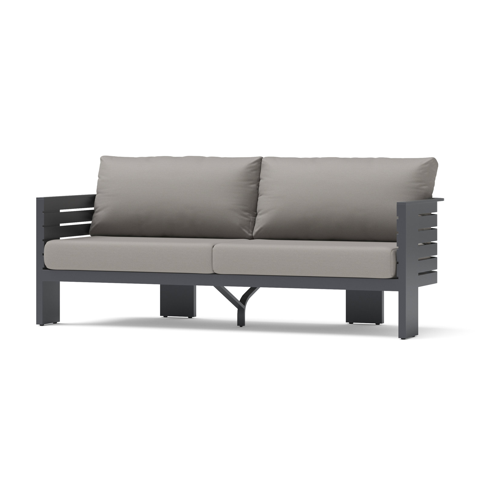 Ari 4-Person Complete Patio Set, Olefin Charcoal