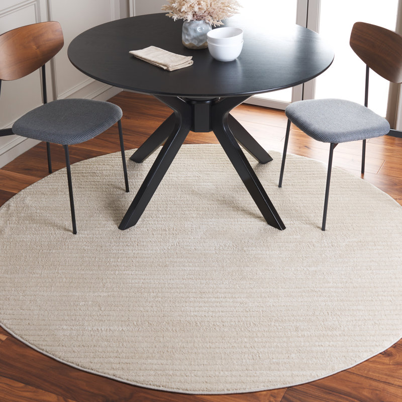 Striped Machine Woven Polypropylene/Polyester/Jute/Sisal Area Rug in Ivory/Beige, Runner 2'2" x 8'
