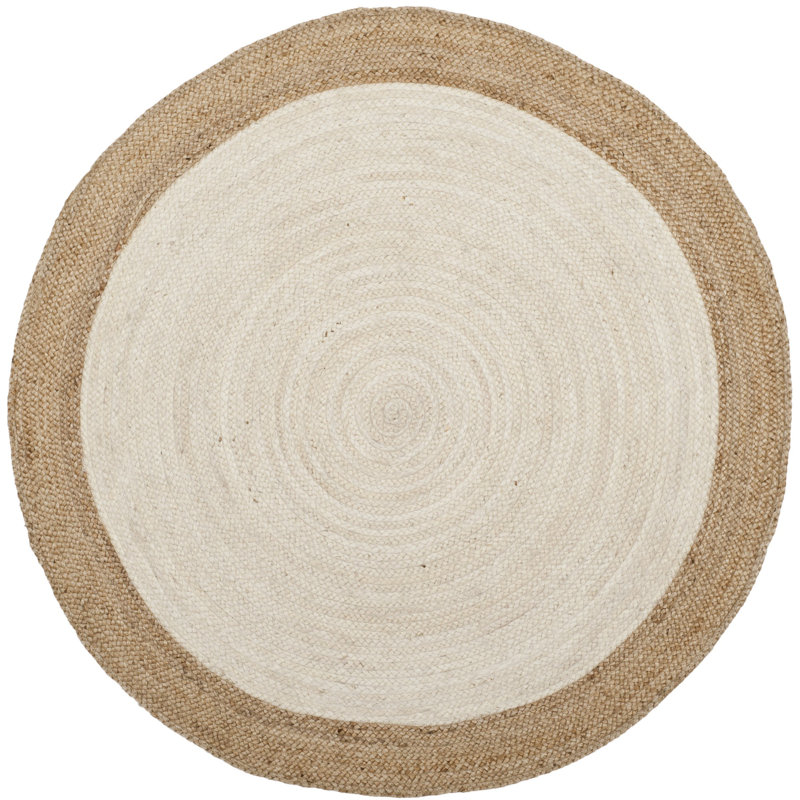 Tianna tapis tissés à la main Ivoire/Natural, Rond 4 pi