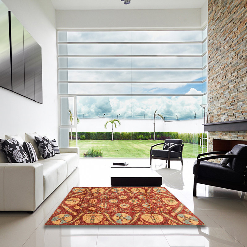 Abstract Indoor Rug, Square 4'