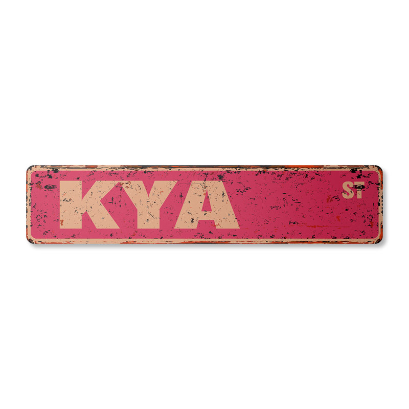 Plaque de rue en aluminium Kya