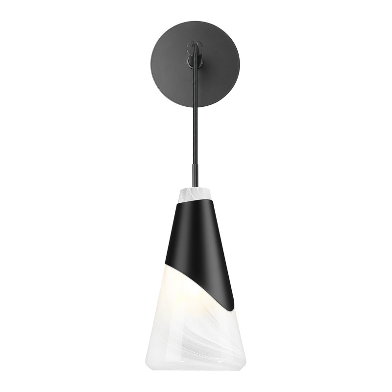 Aimie 1 Light Wall Sconce, Matte Black