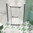 Pivot Shower Enclosure Matte Black - 1/4" Tempered Glass For Bathroom Style Enhancement 34.75"X34.75"X72" Door Comfortable Use-120912346