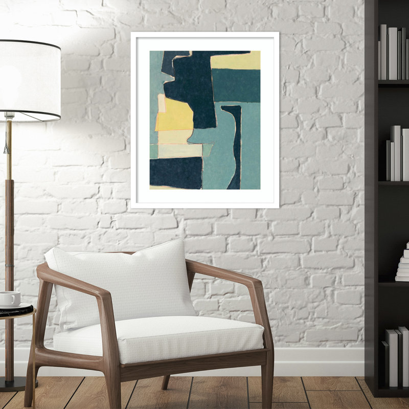 Blue Note II by Rob Delamater, 25" H x 21" W x 1" D, Black
