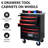 6 Drawers Metal Rolling Tool Cart - Black&Red For Garage, Workshop, Warehouse Storage With 6 Convenient Movement-1323881084