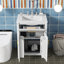 Ensemble de meuble-lavabo 24 po avec lavabo en céramique, meuble-lavabo peu encombrant - l 24 po x P 18 po x H 34 po, 2 portes à fermeture en douceur
