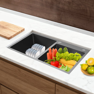 Évier de cuisine encastré 31,5 po