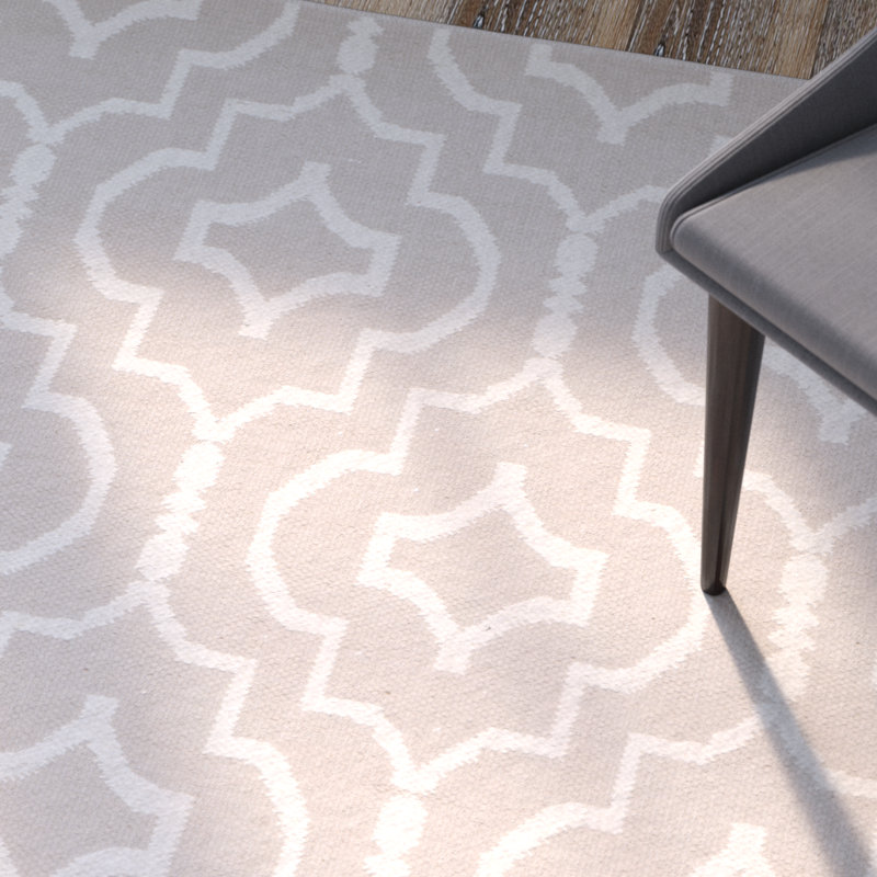 Rennie Hand Woven Cotton Geometric Rug, Round 6'