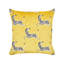 Aviva Animal Print Yellow Square Cushion