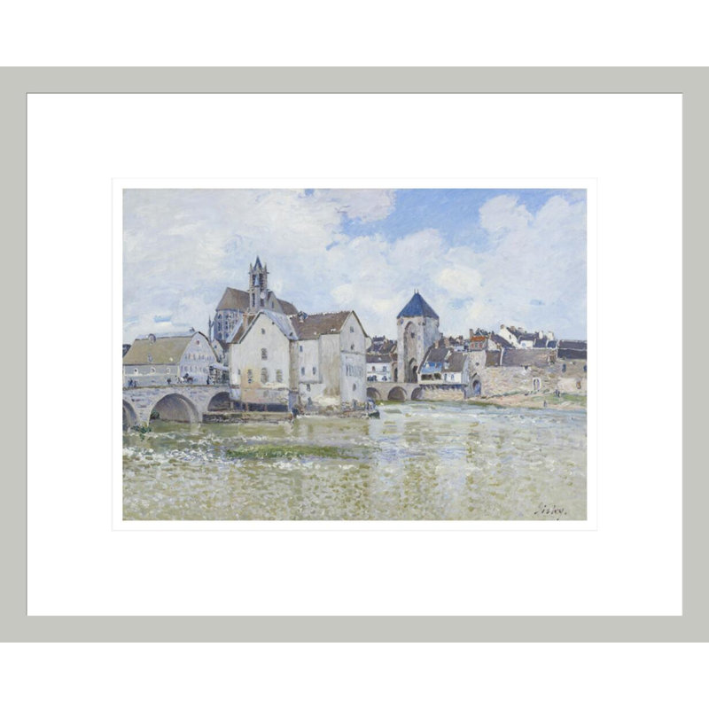 «Le Pont de Moret» par Alfred Sisley, impression giclée sur cadre, H 13,62 po x l 16,75 po