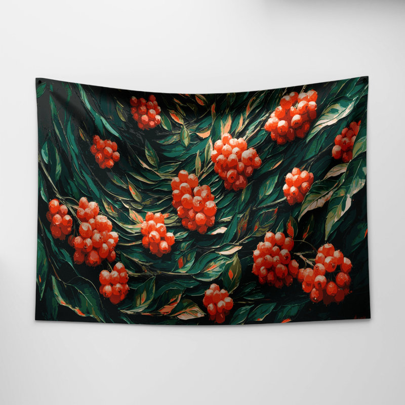Tapisserie murale «Fruit Buffalo Berry», 51 po x 60 po