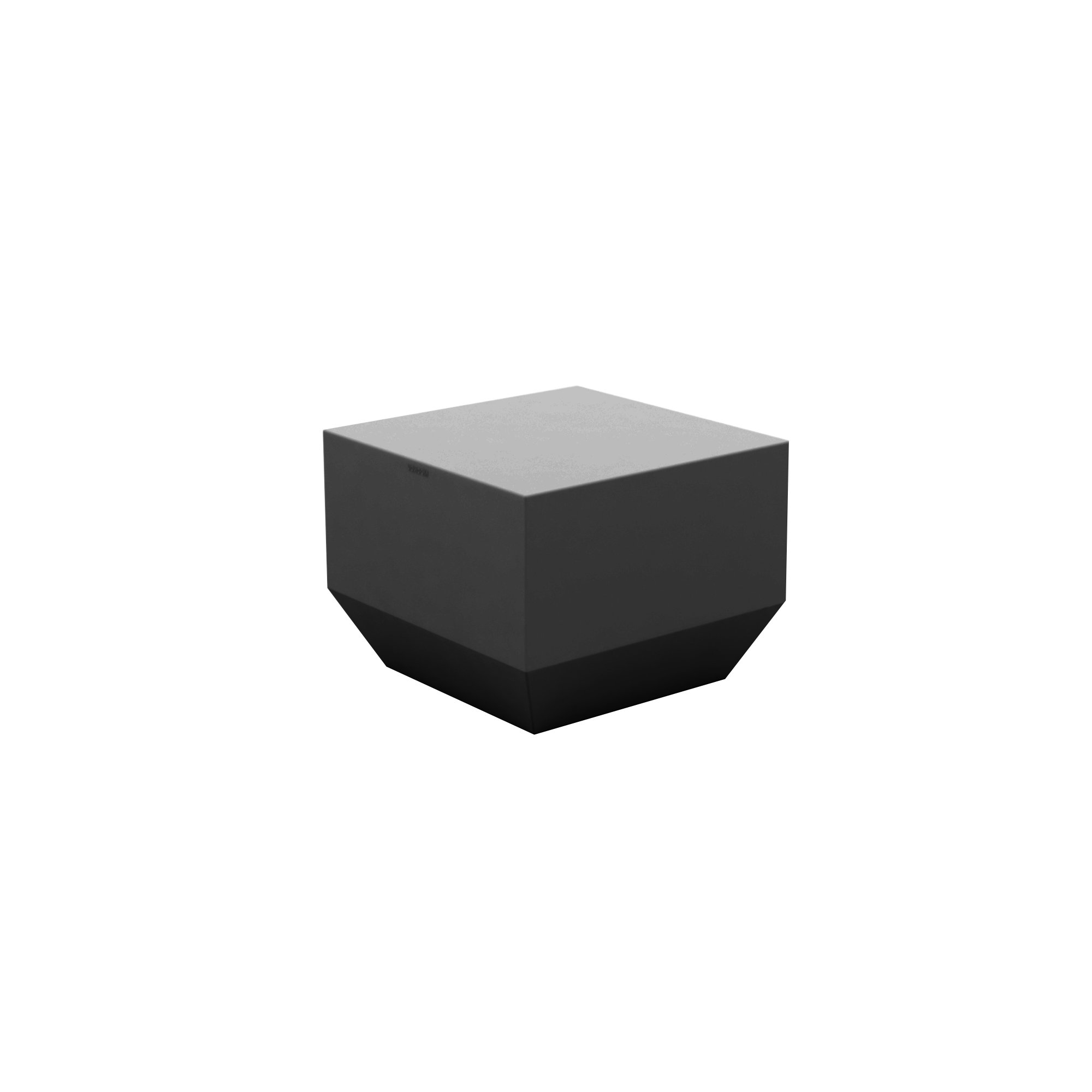 Vela Resin Coffee Table, 15.75" W x 15.75" L x 11.75" H, Anthracite