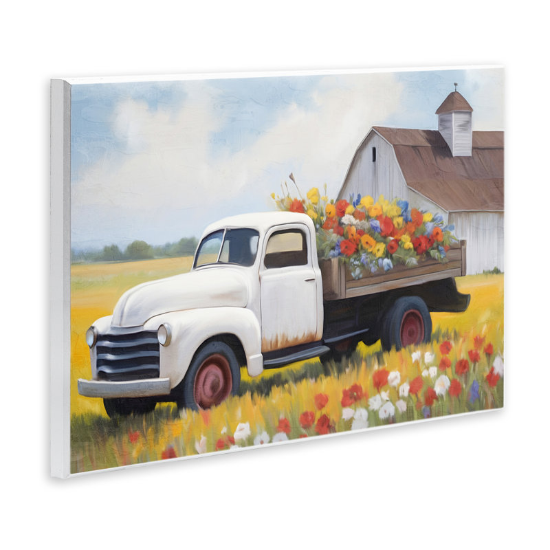 Art floral, livraison de camion par Kim Allen, H 13 po x l 19 po