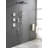 Shower System With Shower Head, Hand Shower, Slide Bar, Bodysprays, Shower Arm, Hose, Valve Trim, And Lever Handles-117993046