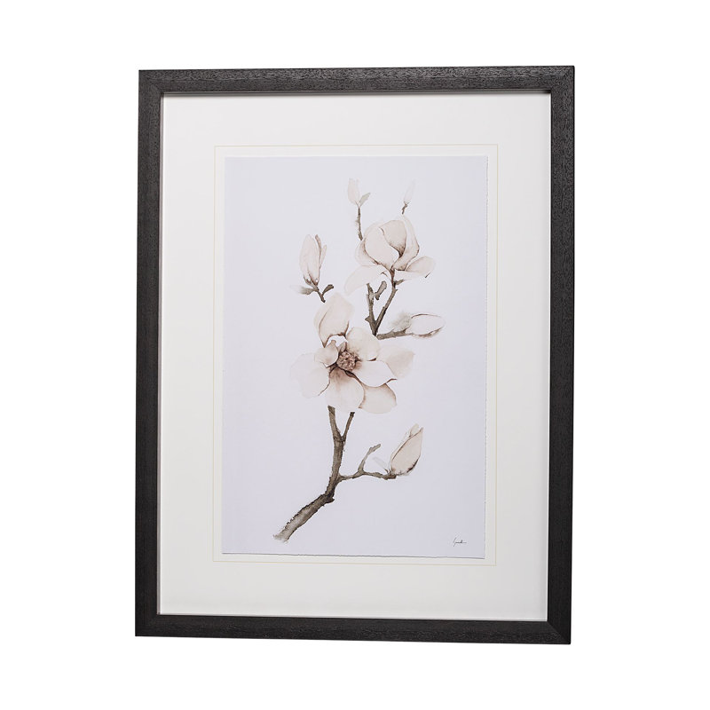 «Magnolia III» par Gabrielle C, reproduction d'art encadrée sous verre, Magnolia III