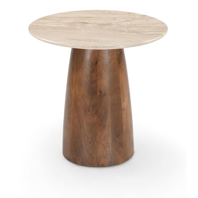 Table de bout en marbre et bois Liona Christin