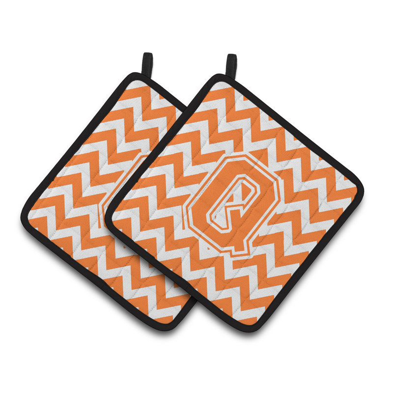Poignée à chevrons, Orange/Blanc, Q