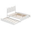 Grand lit plateforme avec tête de lit courbée, 2 grands tiroirs, cadre de lit en bois de style rustique avec lit gigogne simple TG-1899304359
