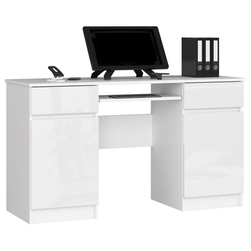 Eldrige Computer Desk, White Gloss