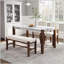 Ensemble de mobilier de salle à manger moderne 4 pièces avec table en faux marbre et chaises et banc rembourrés, conception peu encombrante pour la cuisine et la salle à manger
