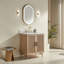 Meuble-lavabo autoportant avec lavabo et plateau blanc d'ingénierie Clarion