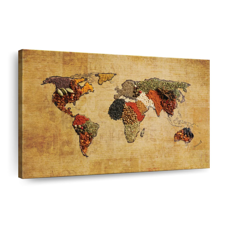 World of Savory Spices sur impression sur toile, H 8 po x l 12 po x P 1 po