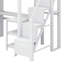 Lit mezzanine en métal intégré avec bureau, ports de chargement USB, tablette à 5 niveaux, placard et escabeau-897571244