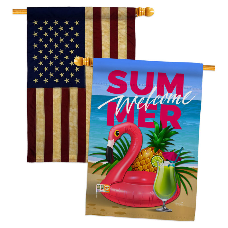 Drapeau de maison à 2 côtés en polyester / mélange de polyester 40 x 28 po