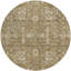 Tapis oriental rond 8 po beige