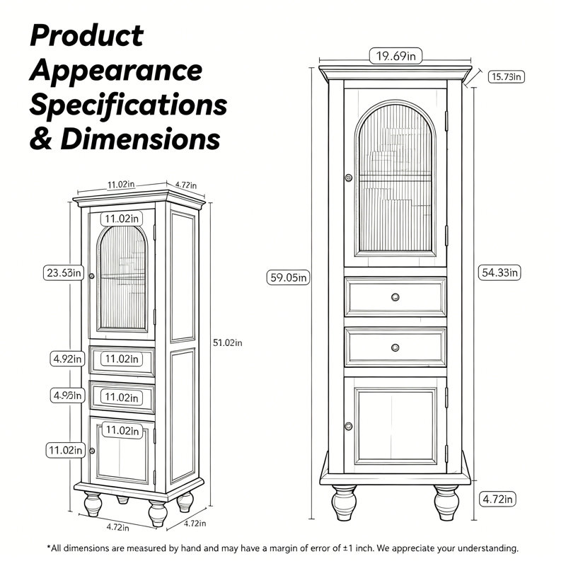 Armoire de rangement ferme Farmhouse, Black Grey