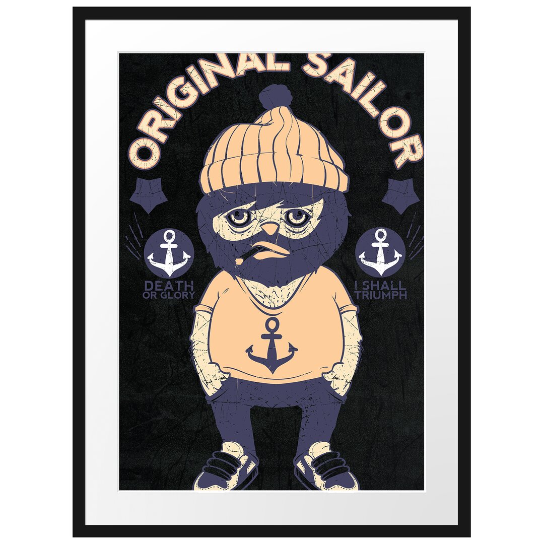 Gerahmtes Poster Original Sailor Black