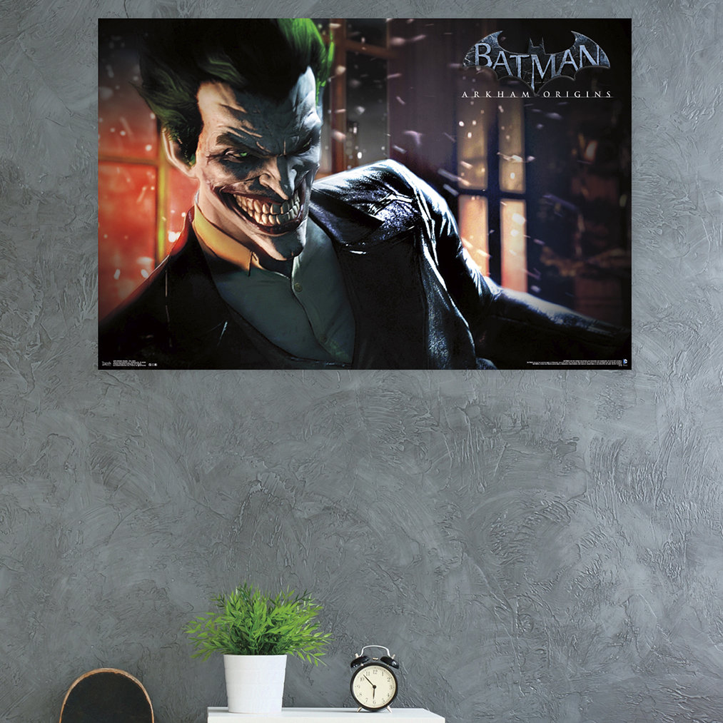 DC Comics Video Game - Arkham Origins - The Joker Wall Poster, 22.375\, image size:1013x1013