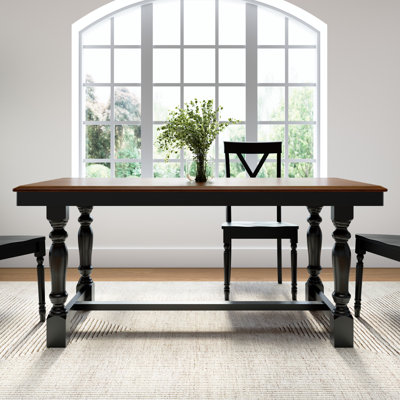 Clairvin 67W Farmhouse Squire Trestle Dining Table