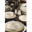 Service de table, comprend 12 assiettes de service (10,6 x 10,6 x 0,8 po), 12 assiettes profondes (9,1 x 9,1 x 1,6 po), 12 assiettes à gâteau (8,3 x 8,3 x 0,8 po), 12 bols (5,9 x 5,9 x 2,0 po) ), Va au lave-vaisselle et au micro-ondes, conception élégante pour une utilisation formelle dans la salle à manger et au quotidien