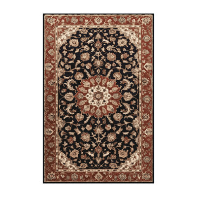 Machine Washable Persian Brown Area Rug