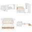 Canapé-lit multifonctionnel 4 en 1 avec bureau et rangement - Lit double convertible-753130610