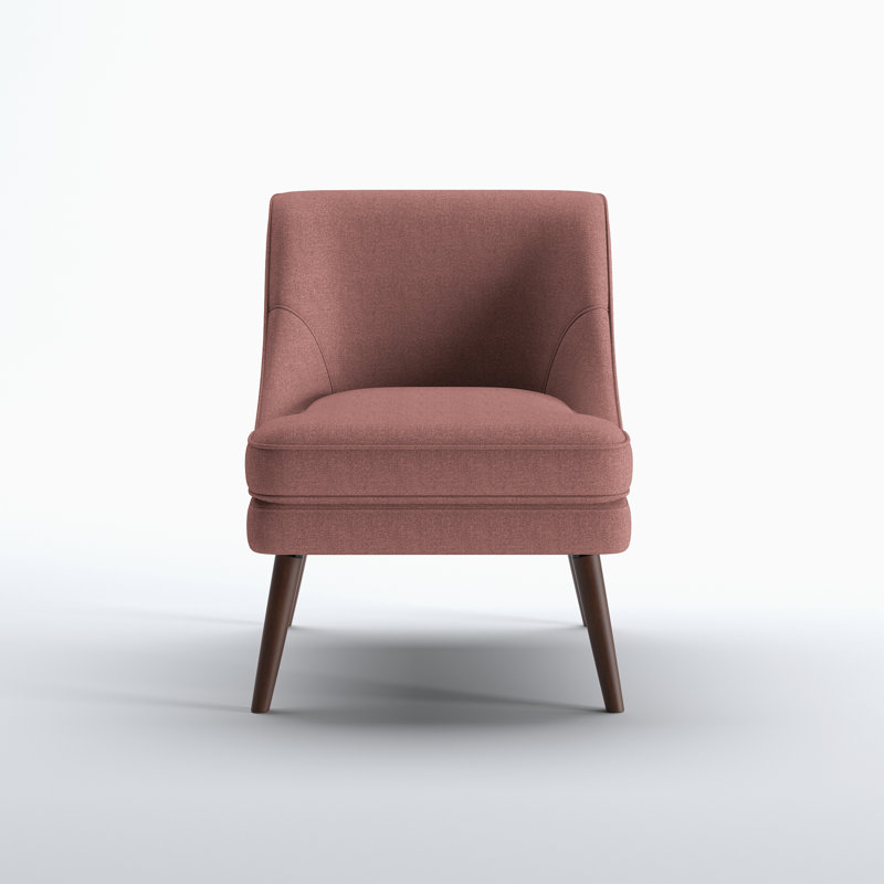 Laurine 24.8" W Linen Side Chair, Dusty Rose