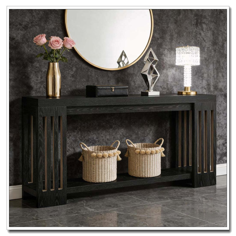 Console à 2 niveaux pour un rangement polyvalent