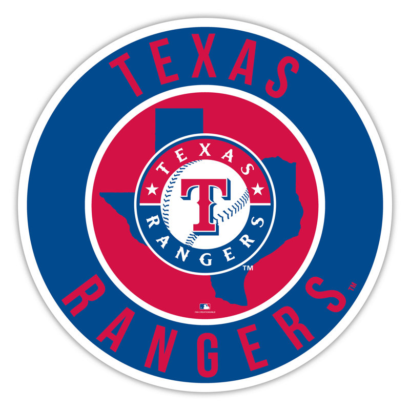 Texas Rangers Bright Line - Cercle de 16 po avec l'État
