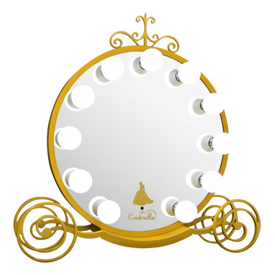 Miroir de coiffeuse avec lumières et base Cinderella